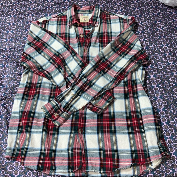 Red head brand co Red green flannel long sleeve shirt - Picture 1 of 5